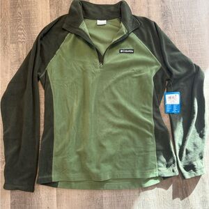 Columbia Men's Green Zip Up Sweater